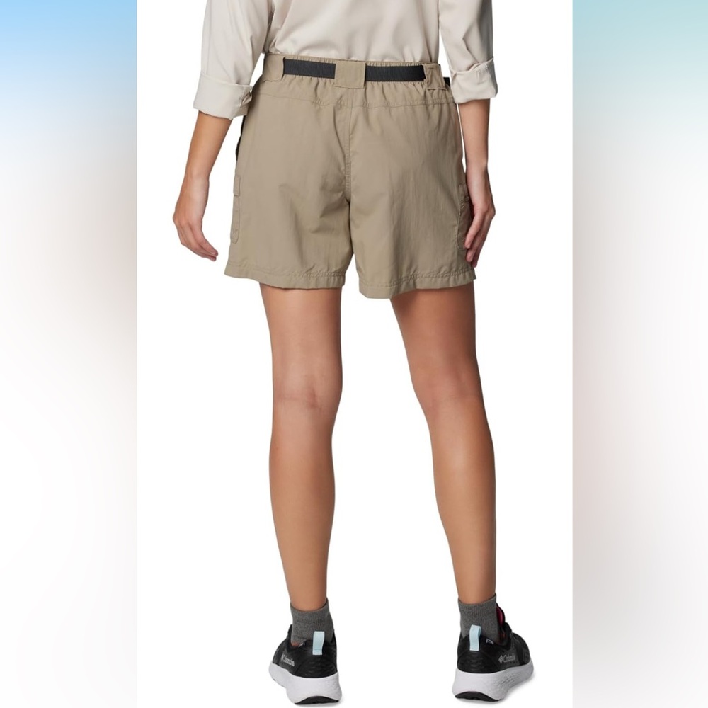 94. Columbia Walnut River Khaki Belted Cargo Shorts - Picture 6 of 10